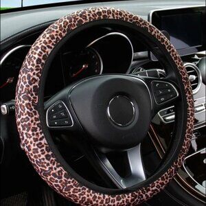Animal Print Brown Western Neoprene Steering Wheel Cover